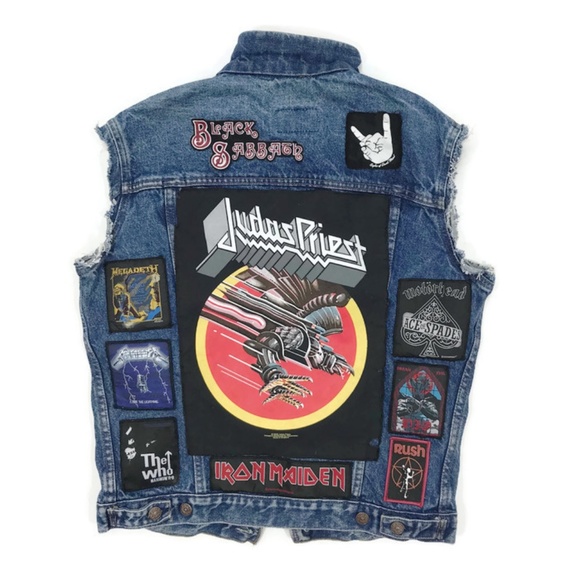 heavy metal jean jacket patches